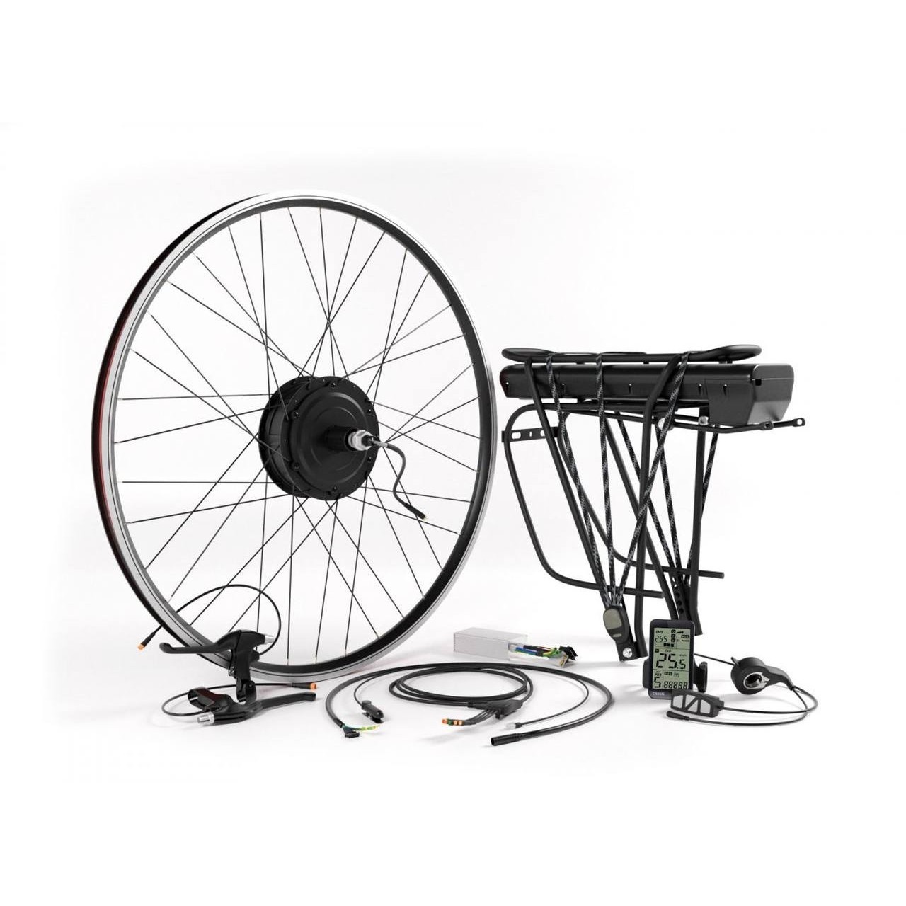 Ecobike - Zestaw do konwersji roweru na tył 350W (bateria bagażnikowa 17,5 Ah)
